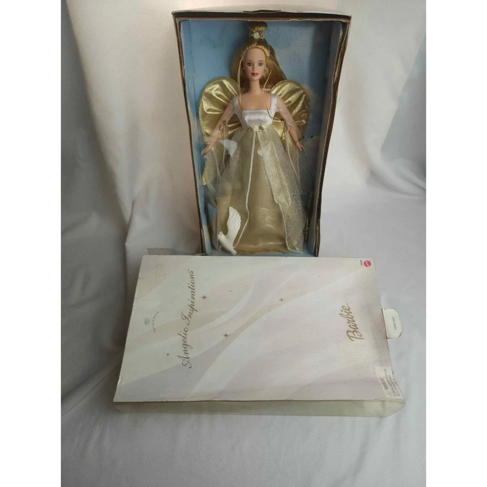 1999 Angelic Inspirations Barbie Doll Special Edition Gold White Angel 24984